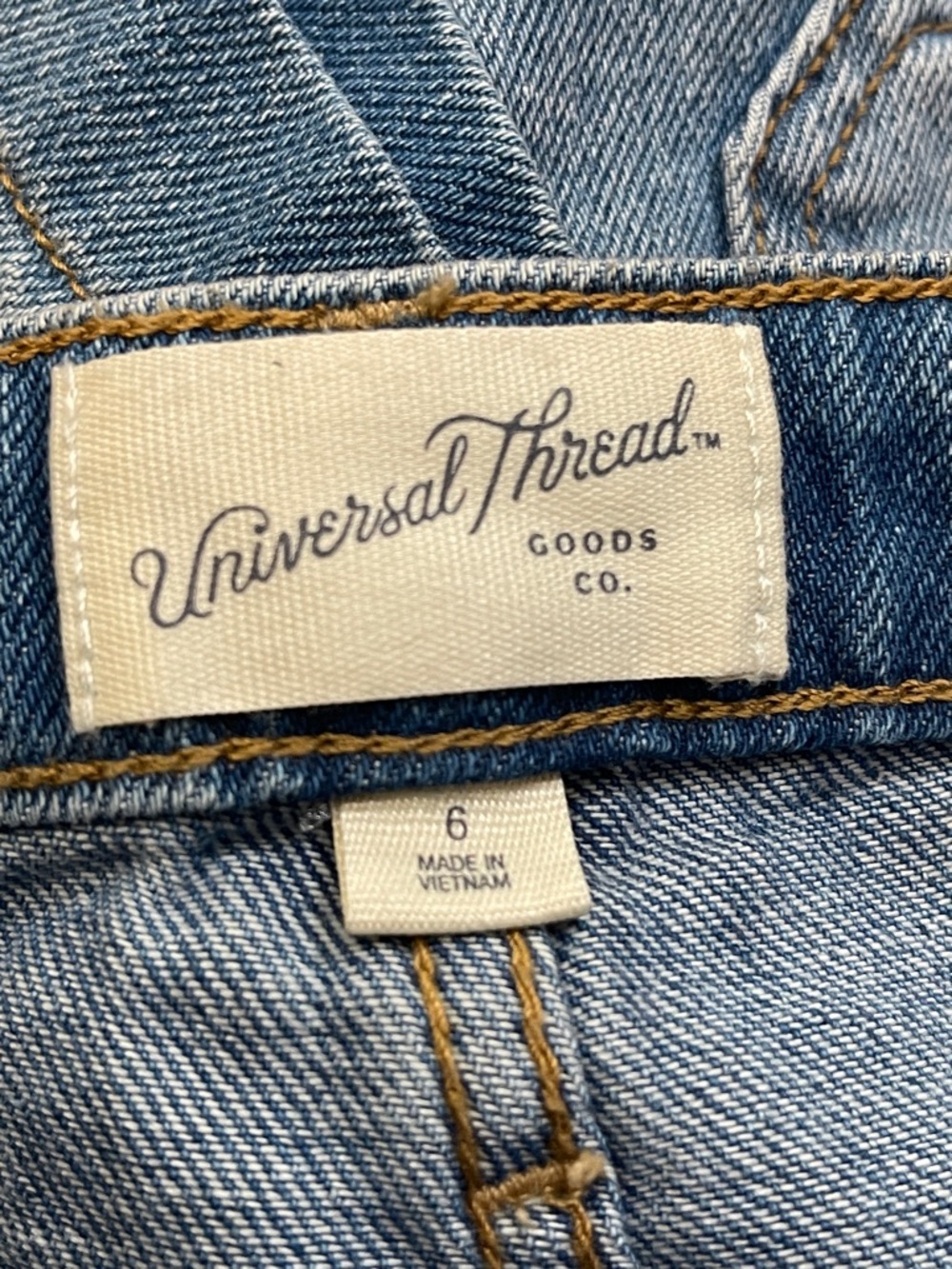 Universal Thread Medium Blue Denim Highest Rise A Line Jean Shorts - Picture 6 of 7